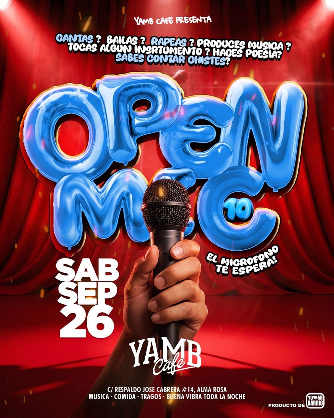 OPEN MIC: 26 SEPT